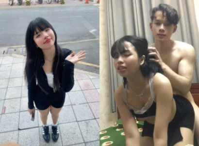 cô nàng gợi cảm hành động táo bạo phía sau